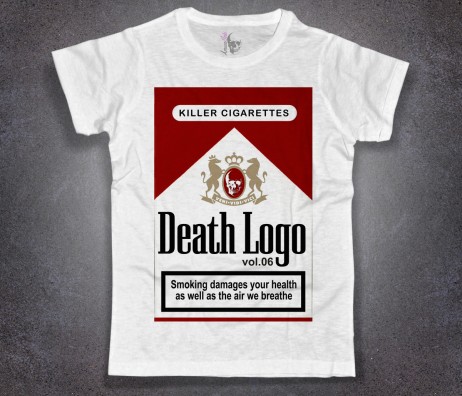 sigarette t-shirt uomo Marlboro rosse death logo