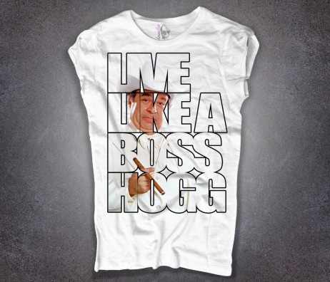 Boss Hogg T-shirt donna bianca live like a boss hogg