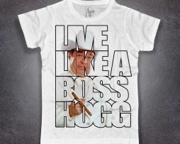 boss hogg t-shirt uomo bianca live like a boss hogg