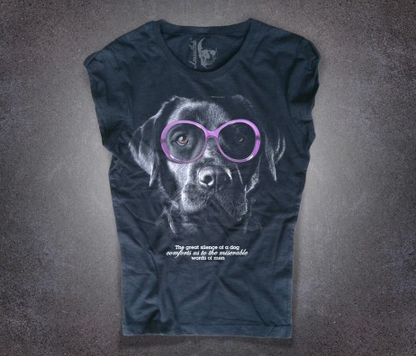 Labrador T-shirt donna nera
