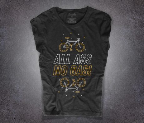 Bike T-shirt da donna con scritta all ass no gas